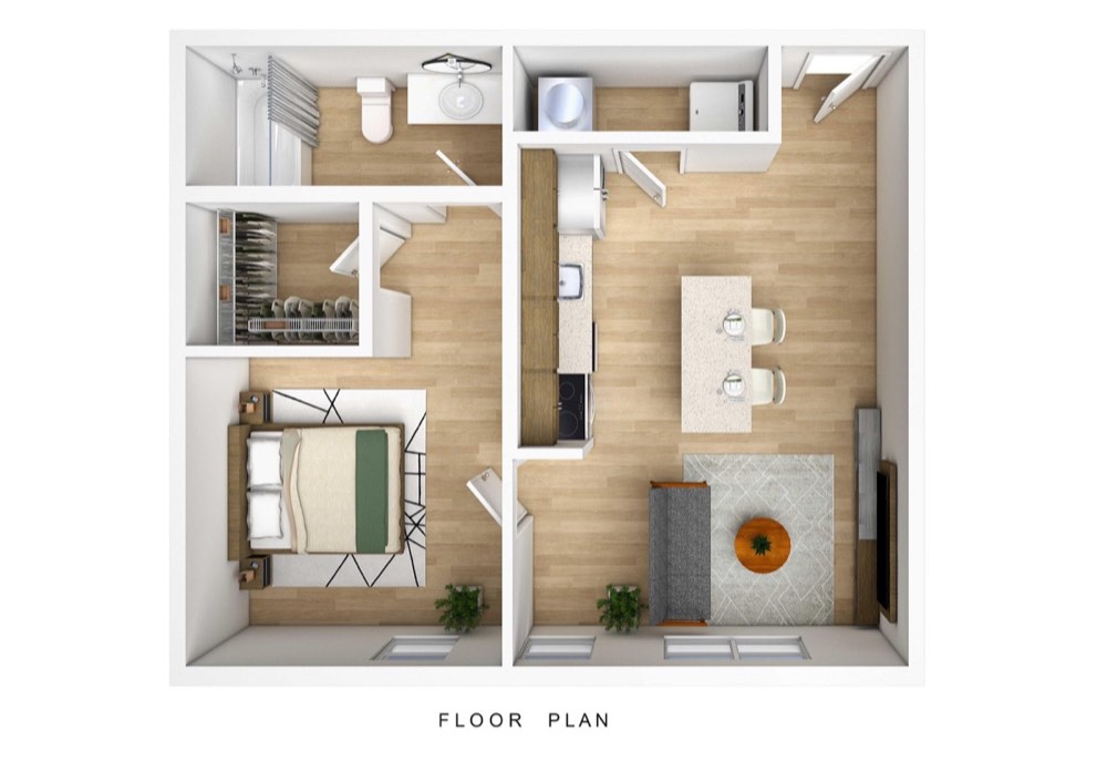 The Morgan one-bedroom apartment floor plan